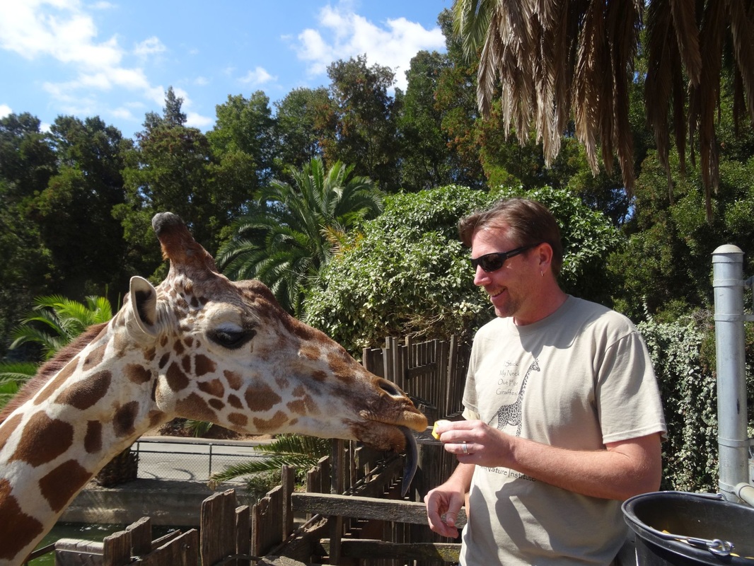 Dr. Derek Lee and Ben the Giraffe