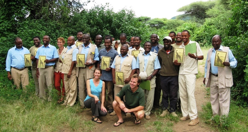 Tanzanian Safari Guides who completed the Interpretive Guides Society Training and Certification Course