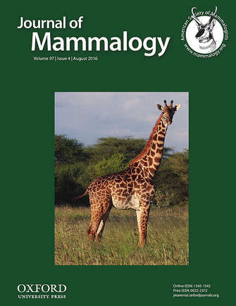 Picture of Giraffe from cover of Journal of Mammalogy, Wild Nature Institute